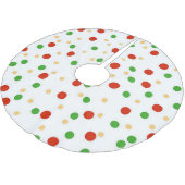 Fun Polka Dot Christmas Polyester Weihnachtsbaumdecke (Schrägansicht)