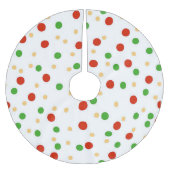 Fun Polka Dot Christmas Polyester Weihnachtsbaumdecke (Vorderseite)