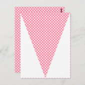 Fun Polka Dot Hot Pink farbenfrohe Flag Bunting Postkarte (Vorne/Hinten)