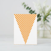 Fun Polka Dot Orange farbenfrohe Flag Bunting Postkarte (Stehend Vorderseite)