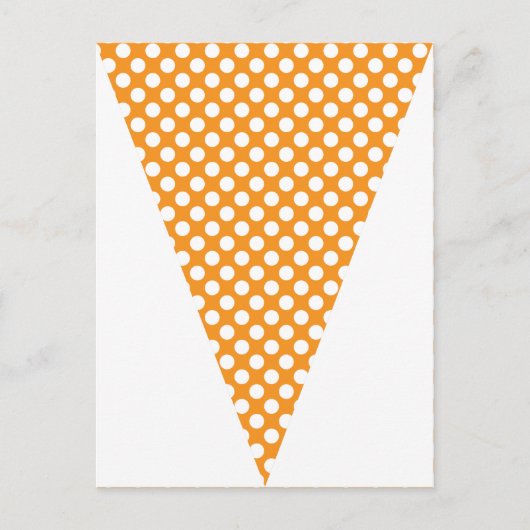 Fun Polka Dot Orange farbenfrohe Flag Bunting Postkarte (Vorderseite)