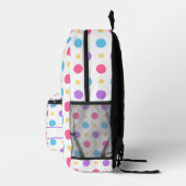Fun Polka Dot Pink Lila Blue Bedruckter Rucksack (Rechts)