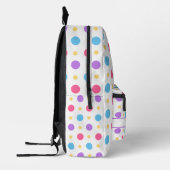 Fun Polka Dot Pink Lila Blue Bedruckter Rucksack (Links)