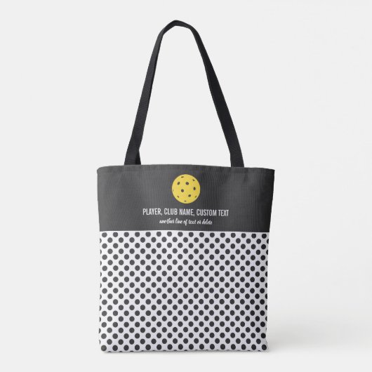 Fun Polka Dot Print Custom Pickleball Paddle Tasche (Rückseite)