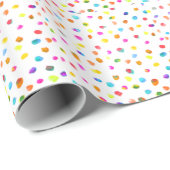 Fun polka dot rainbow boho wassercolor art geschenkpapier (Rolleneckpunkt)