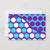 Fun Polka Dot Wave Muster RSVP Karten (Rückseite)