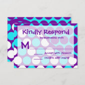 Fun Polka Dot Wave Muster RSVP Karten (Vorne/Hinten)