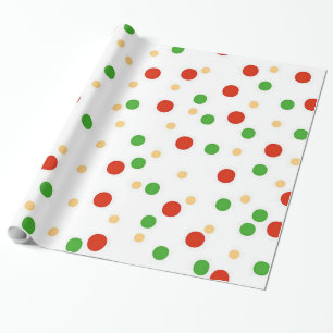 Fun Polka Dot Weihnachtswrapping Paper Geschenkpapier