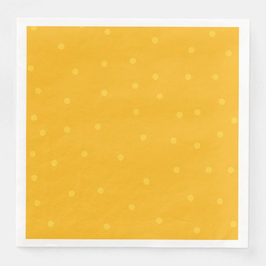 Fun Polka Dot Yellow Birthday Party Serviette (Vorderseite)