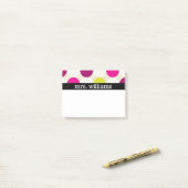 Fun Polka Dots - Personalisieren Post-it Klebezettel (Auf Schreibtisch)