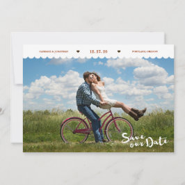 Fun Polka Dots Pinsel Skript-Foto Save the Date