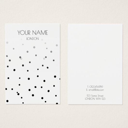 Fun Polka Punktmuster Ohrsichtkarte (Vorne & Hinten)