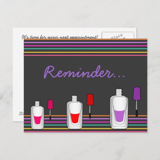 Fun Polnischer Nagel oder Hagelsalon Erinnerung Postkarte (Vorne/Hinten)