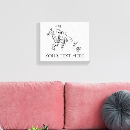Fun Polo Player & Pferd Leinwanddruck (Insitu (Wohnzimmer))