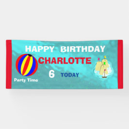 Fun Pool Beach Swim Party Personalisiert Banner