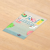 Fun Pool Flools | Pool-Party Acryleinladungen (Ablage )