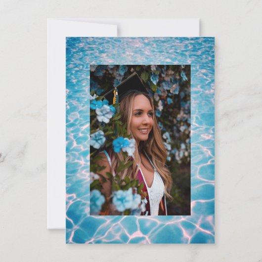 Fun Pool Party Abschluss Einladung (Rückseite)