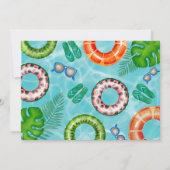 Fun Pool Party Any Age Birthday Invitation Einladung (Rückseite)