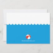 Fun Pool Party Geburtstag Einladung Blonde Boy (Rückseite)