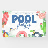 Fun Pool Party | Geburtstagsbanner Banner (Horizontal)