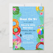 Fun Pool Party Schwimmen Geburtstag Einladung (Vorderseite)