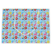 Fun Pool Party Schwimmmuster Große Geschenktüte (Vorderseite)