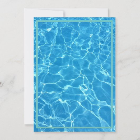 Fun Pool Party Wasserthema Einladung (Rückseite)