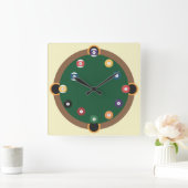 Fun Pool Table Quadratische Wanduhr (Zuhause)