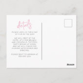 Fun Pool und Tropical Theme Junggeselinnen-Abschie Postkarte (Rückseite)