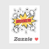 Fun Pop Art Comic Buch Stil callout Logo Aufkleber (Blatt)