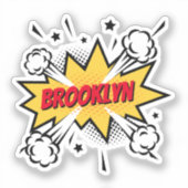 Fun Pop Art Comic Buch Stil callout Logo Aufkleber (Vorderseite)