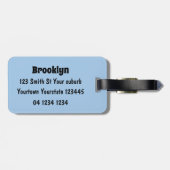 Fun Pop Art Comic Buch Stil callout Logo Gepäckanhänger (Rückseite horizontal)