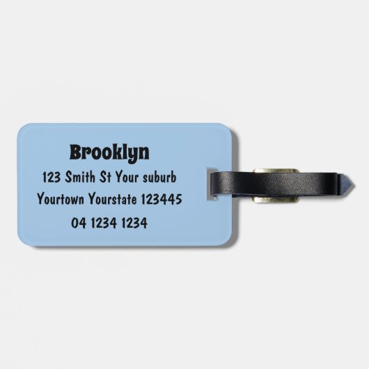 Fun Pop Art Comic Buch Stil callout Logo Gepäckanhänger (Rückseite horizontal)