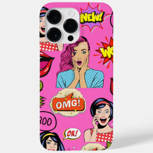 Fun Pop Art Vibrant Kunstwerk niedlich Pink mädche Case-Mate iPhone 14 Pro Max Hülle