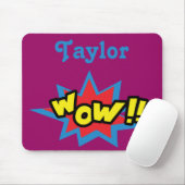 Fun Pop Art Wow Mousepad (Mit Mouse)