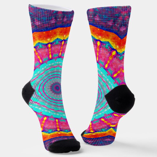 Fun Pop Kunst, Dichtung und Musik Socken (Gewinkelt)