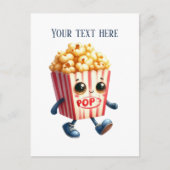 Fun Popcorn Liebhaber fügen Text Postkarte (Vorderseite)