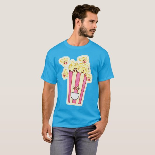 Fun Popcorn-Zeichen T-Shirt (Vorne ganz)