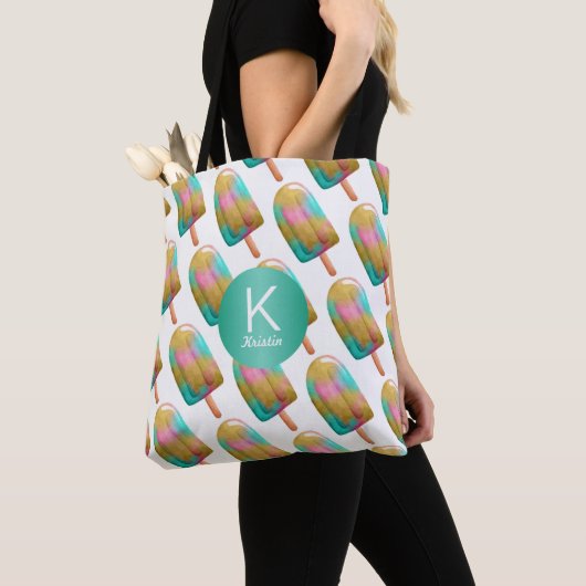 Fun-Popsim-Muster mit Ihrem Monogramm Tasche (Von Nahem)