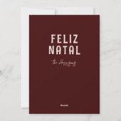 Fun Portugiesisch Feliz Natal Feiertagskarte (Rückseite)