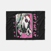 Fun Possum Raccoon Lasse Trash Street Pink Chri Fleecedecke (Vorderseite (Horizontal))
