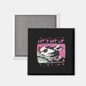 Fun Possum Raccoon Lasse Trash Street Pink Chri Magnet (Vorderseite/Rückseite)