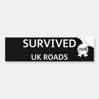 Fun Pothole Bumper Sticker SURVIVED UK ROADS 2026 Autoaufkleber