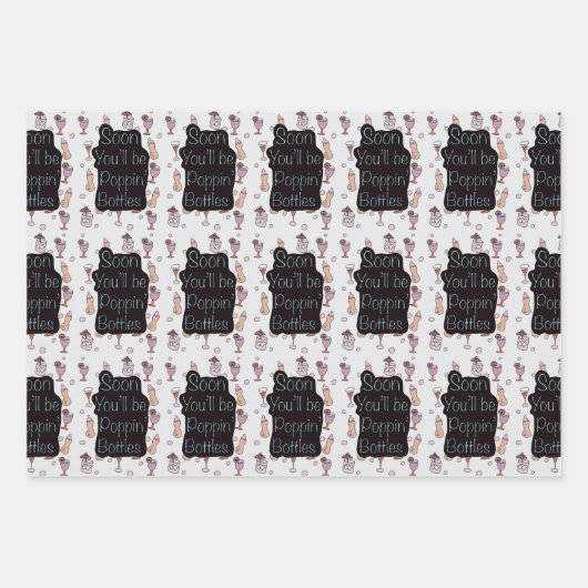 Fun Pregnancy Spaß Kinderdusche Geschenkpapier Set (Vorderseite 2)