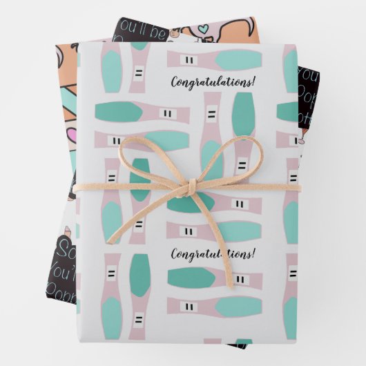 Fun Pregnancy Spaß Kinderdusche Geschenkpapier Set (Beispiel)