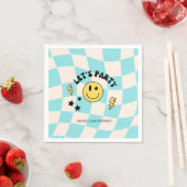 Fun Preppy Pastel Blue Y2K Retro Birthday Napkins Serviette (Beispiel)