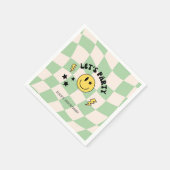 Fun Preppy Sage Green Y2K Retro Birthday Napkins Serviette (Ecke)