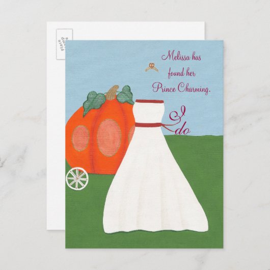 Fun Princess Bridal Dusche Einladungen Postkarten (Vorne/Hinten)