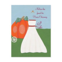 Fun Princess Bridal Dusche Einladungen Postkarten