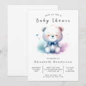 Fun Printable Bear Baby Dusche Einladung (Vorne/Hinten)